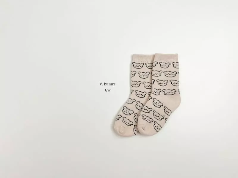V Bunny - Korean Children Fashion - #toddlerclothing - Bave Socks Set - 8