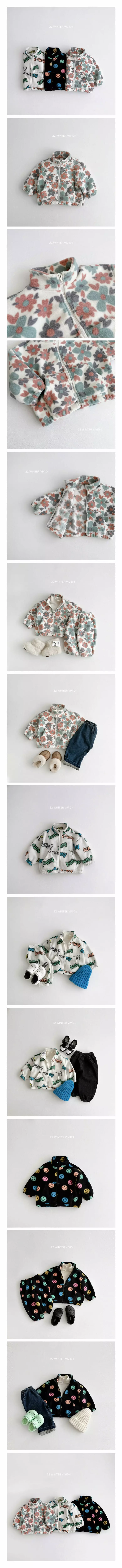 Vivid I - Korean Children Fashion - #childofig - Paint Fleece Zip-up