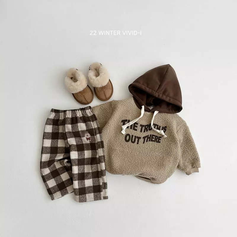 Vivid I - Korean Children Fashion - #designkidswear - Bear Check Pants - 10