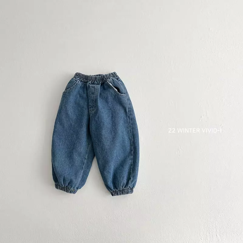 Vivid I - Korean Children Fashion - #designkidswear - Fleece Denim Pants