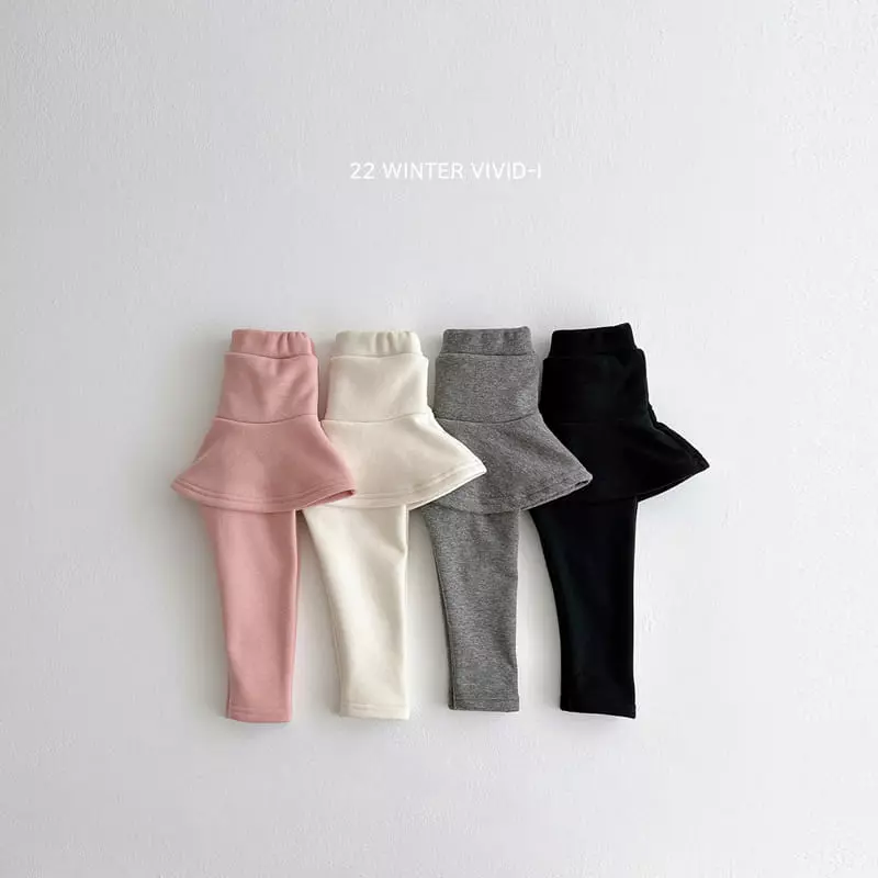 Vivid I - Korean Children Fashion - #discoveringself - Hot Fleece Skirt Leggigns - 8
