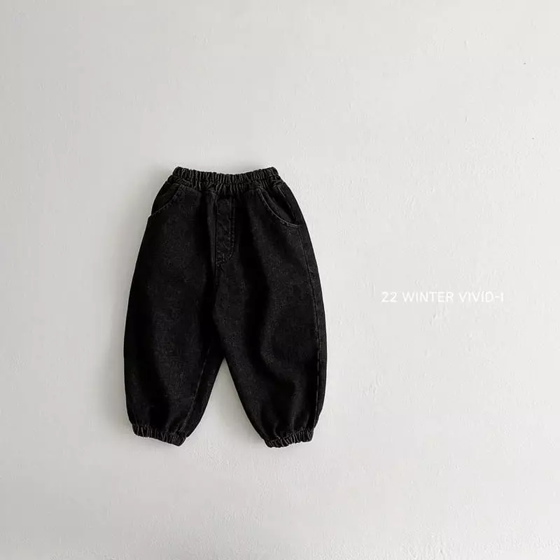 Vivid I - Korean Children Fashion - #discoveringself - Fleece Denim Pants - 2