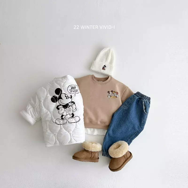 Vivid I - Korean Children Fashion - #fashionkids - Fleece Denim Pants - 4