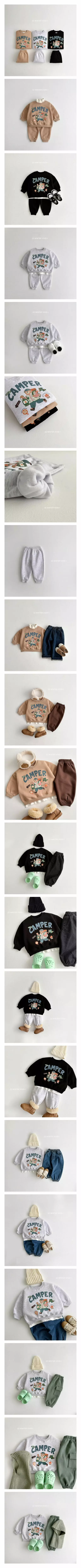 Vivid I - Korean Children Fashion - #kidsstore - Camper Bear Top Bottom Set