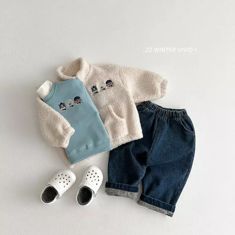 Vivid I - Korean Children Fashion - #kidsshorts - Wide Jeans - 4