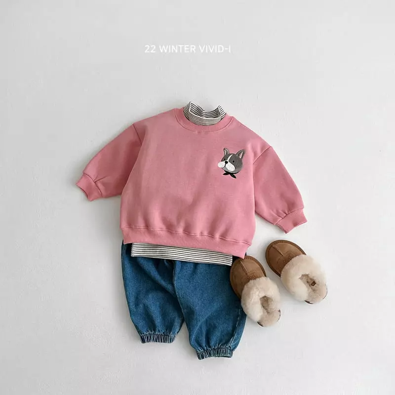 Vivid I - Korean Children Fashion - #kidzfashiontrend - Fleece Denim Pants - 6