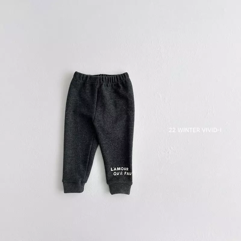 Vivid I - Korean Children Fashion - #littlefashionista - Lettering Leggings - 2