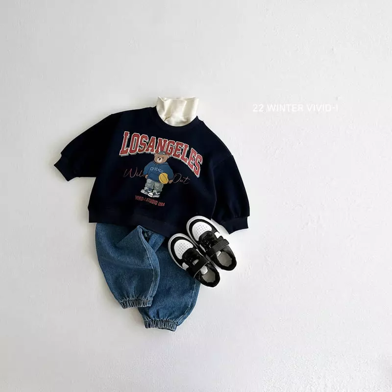 Vivid I - Korean Children Fashion - #littlefashionista - Fleece Denim Pants - 8