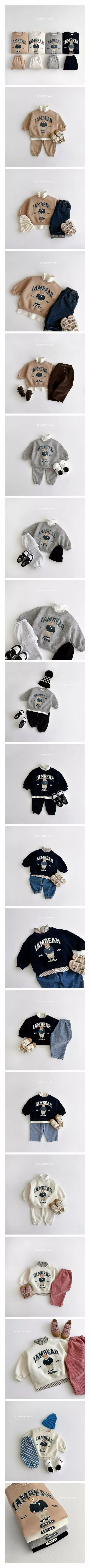 Vivid I - Korean Children Fashion - #magicofchildhood - Baseball Bear Top Bottom Set