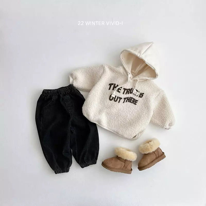 Vivid I - Korean Children Fashion - #magicofchildhood - Fleece Denim Pants - 9