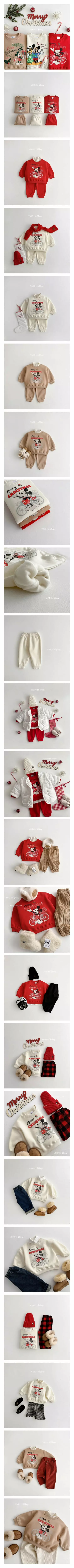Vivid I - Korean Children Fashion - #minifashionista - Disney Bicycle Mickey Top Bottom Set