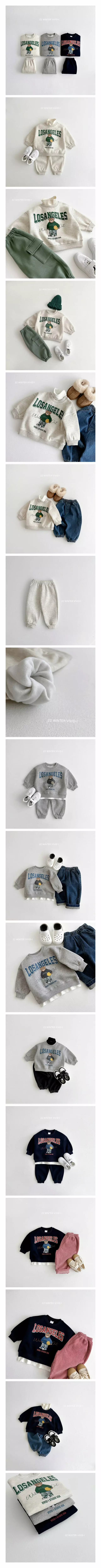 Vivid I - Korean Children Fashion - #minifashionista - Basketball Bear Top Bottom Set