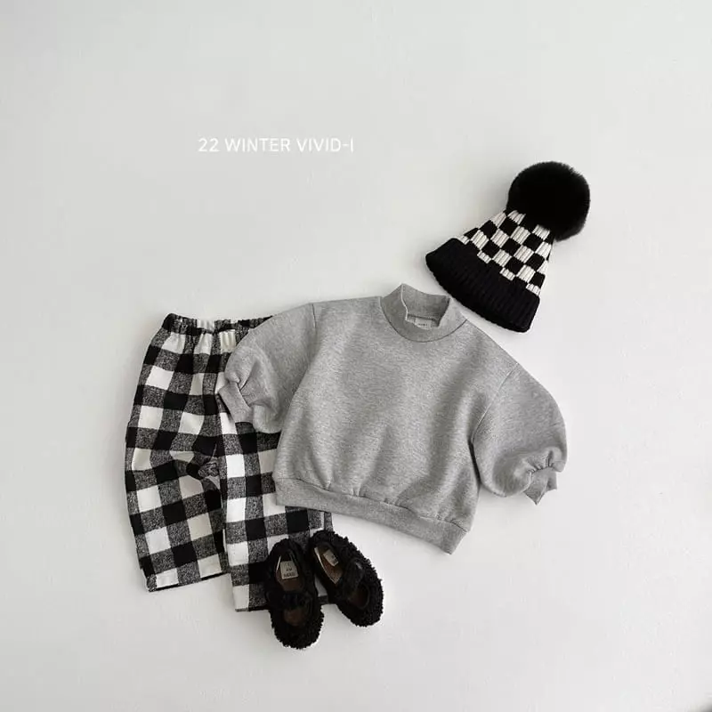 Vivid I - Korean Children Fashion - #minifashionista - Bear Check Pants - 5