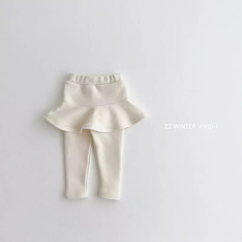 Vivid I - Korean Children Fashion - #minifashionista - Hot Fleece Skirt Leggigns - 2