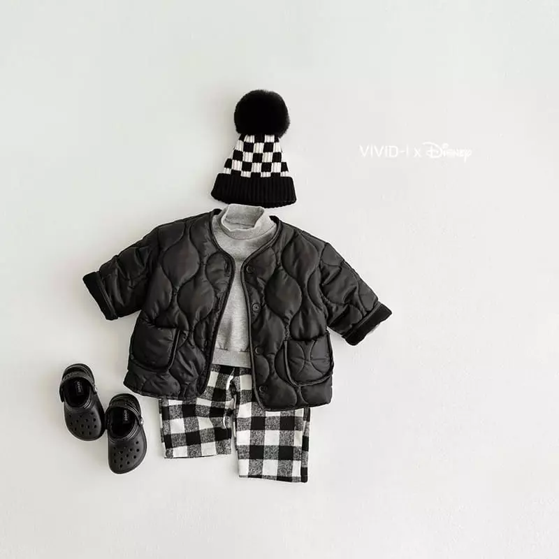 Vivid I - Korean Children Fashion - #prettylittlegirls - Bear Check Pants - 6