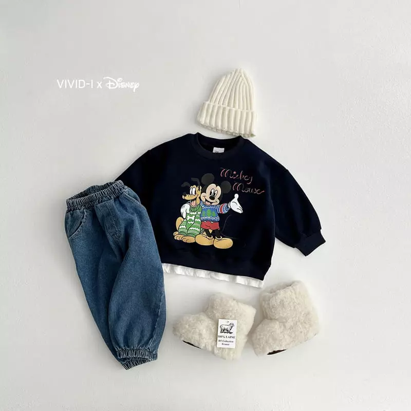 Vivid I - Korean Children Fashion - #prettylittlegirls - Fleece Denim Pants - 11