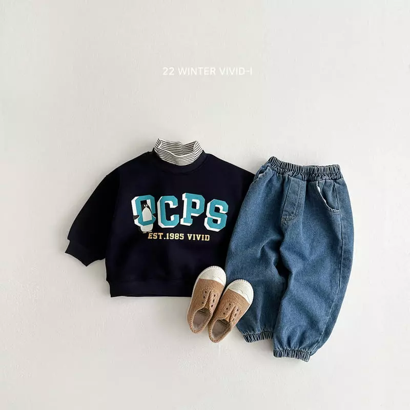 Vivid I - Korean Children Fashion - #todddlerfashion - Fleece Denim Pants - 12