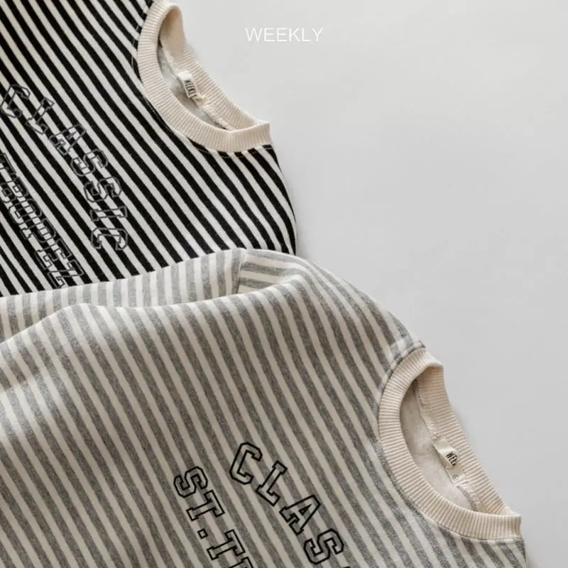 Weekly - Korean Children Fashion - #childofig - Lettering Stripes Sweatshirt - 9