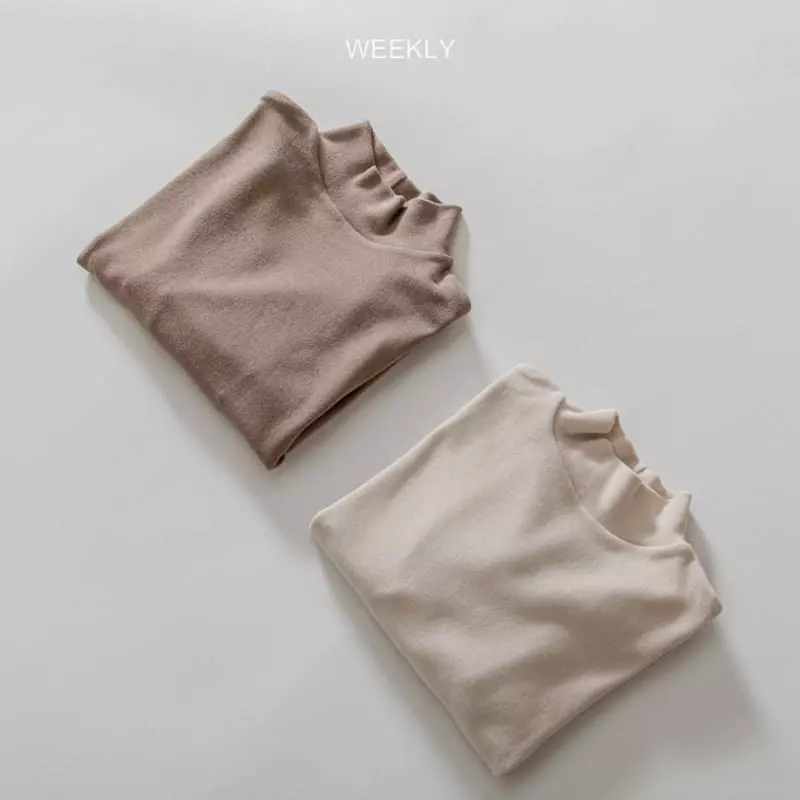 Weekly - Korean Children Fashion - #childrensboutique - Moi Half Turtleneck Tee Simple - 9