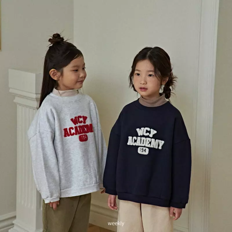 Weekly - Korean Children Fashion - #discoveringself - Academy Embrodiery Sweathsirt - 2