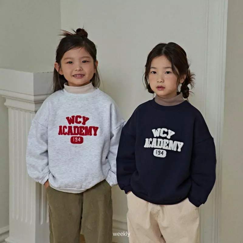 Weekly - Korean Children Fashion - #fashionkids - Academy Embrodiery Sweathsirt - 3