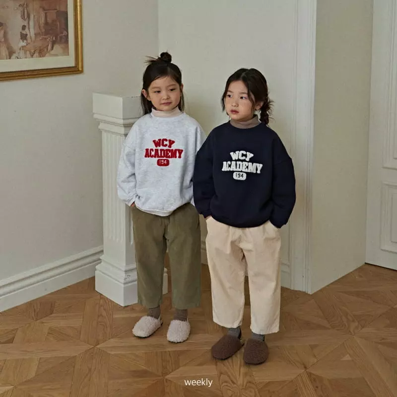 Weekly - Korean Children Fashion - #fashionkids - Academy Embrodiery Sweathsirt - 4