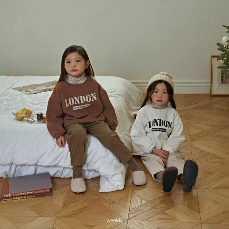 Weekly - Korean Children Fashion - #kidsshorts - London Sweatshirt - 2