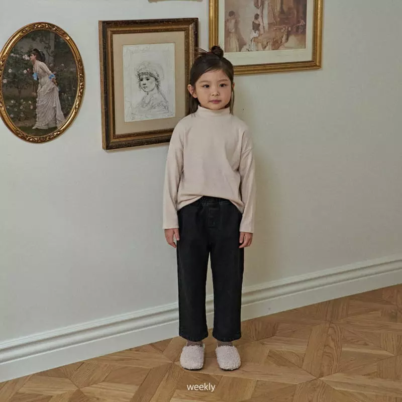 Weekly - Korean Children Fashion - #kidzfashiontrend - Moi Half Turtleneck Tee Simple