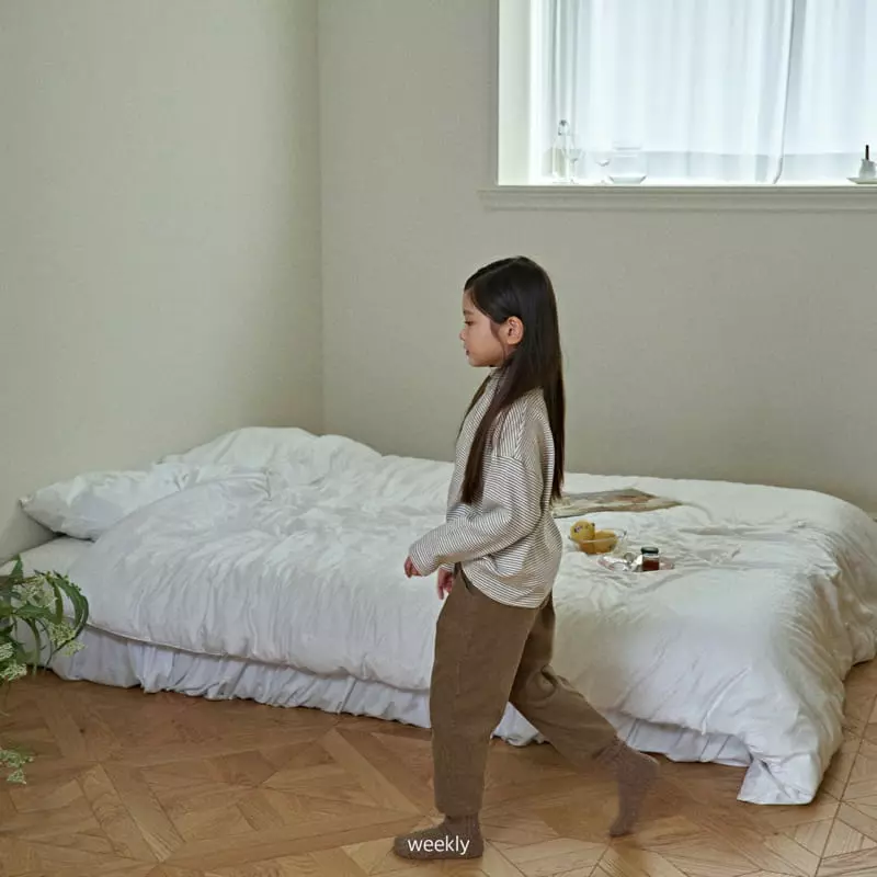 Weekly - Korean Children Fashion - #magicofchildhood - Moi Half Turtleneck Tee Stripes - 3