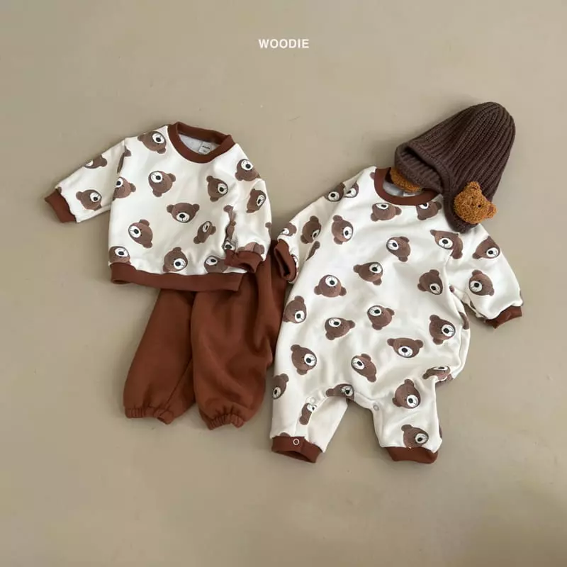 Woodie - Korean Baby Fashion - #babylifestyle - Sweety Bear Top Bottom Set - 2