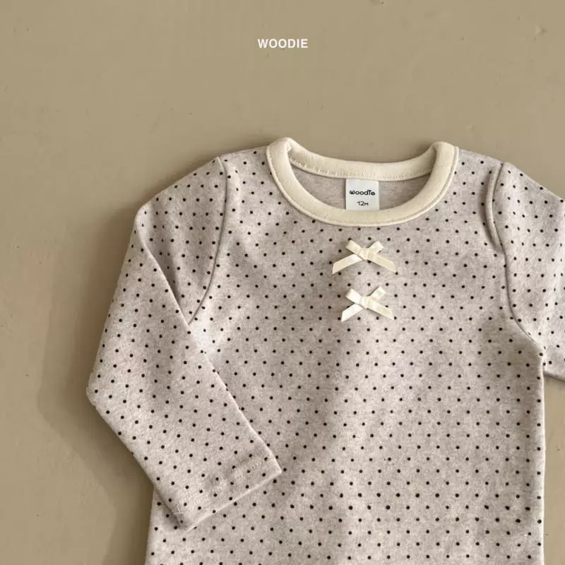 Woodie - Korean Baby Fashion - #babyoutfit - Dot Ribbon Easywear - 2