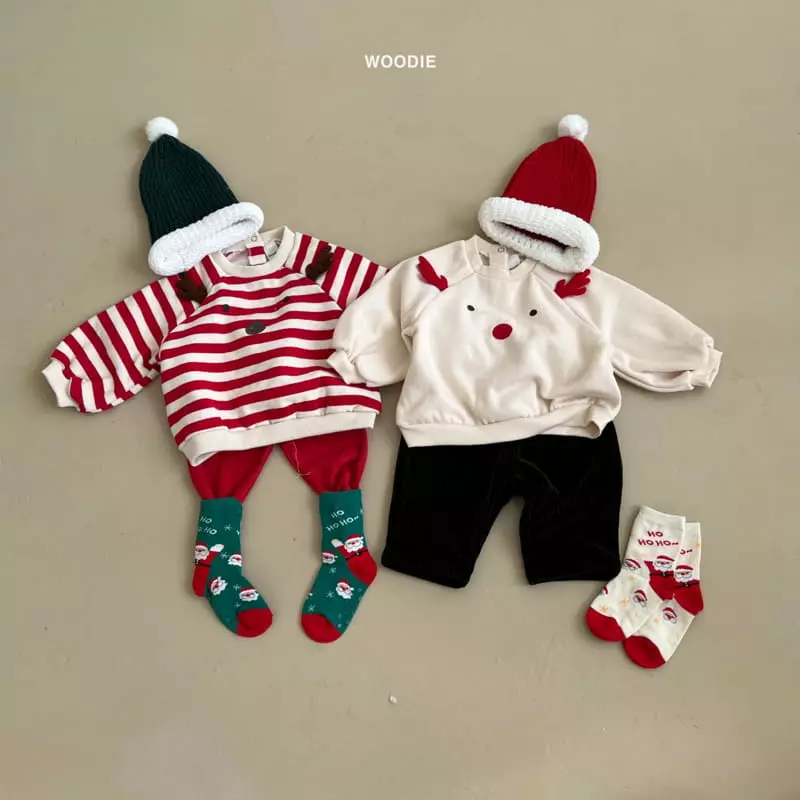Woodie - Korean Baby Fashion - #babyoutfit - Rudolf Tee - 2