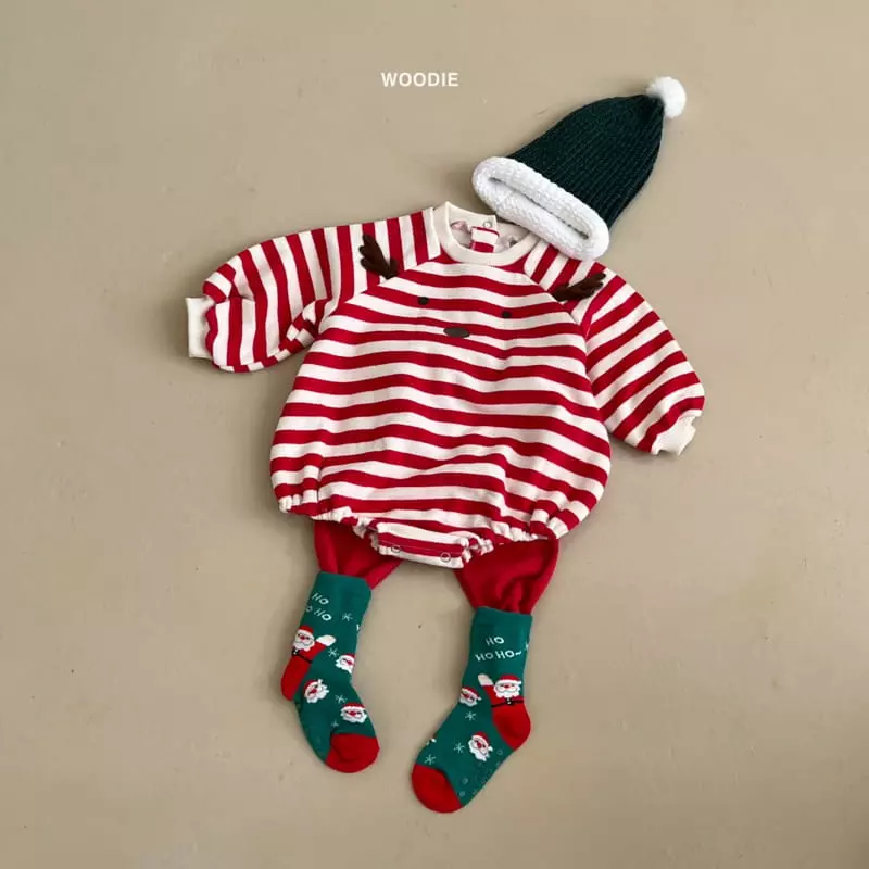 Woodie - Korean Baby Fashion - #babyoutfit - Rudolf Bodysuit
