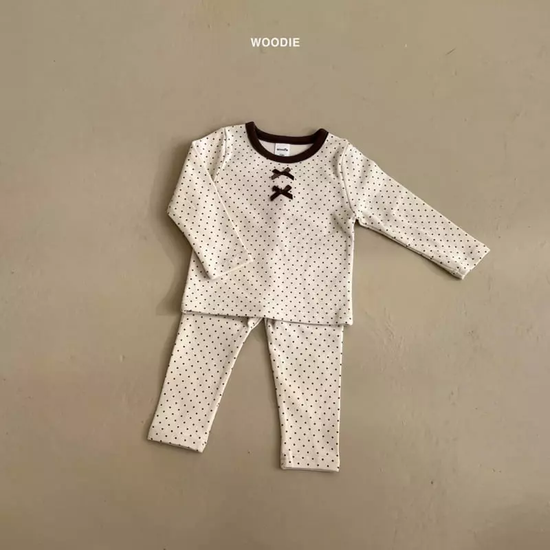 Woodie - Korean Baby Fashion - #onlinebabyboutique - Dot Ribbon Easywear - 5