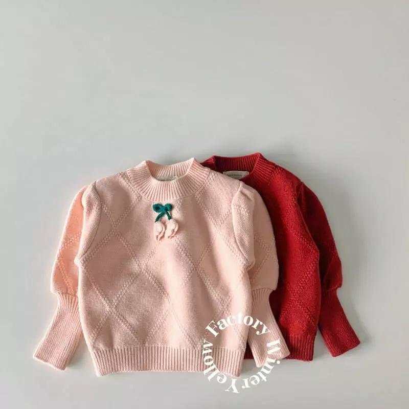 Yellow Factory - Korean Children Fashion - #Kfashion4kids - Flower Knit Tee - 8