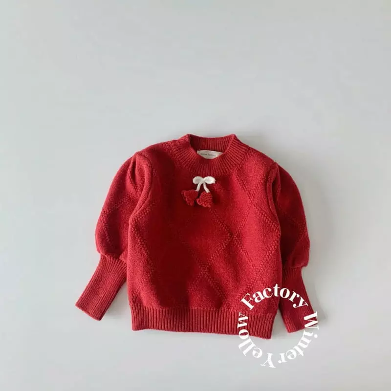 Yellow Factory - Korean Children Fashion - #childrensboutique - Flower Knit Tee