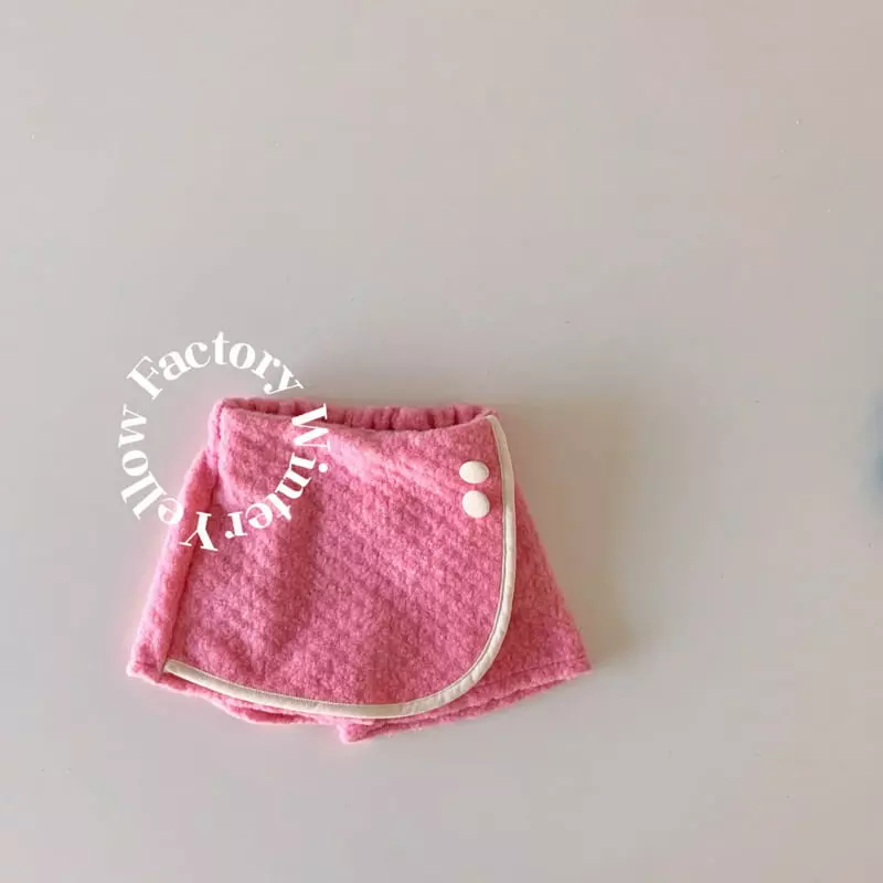 Yellow Factory - Korean Children Fashion - #designkidswear - Button Wrap Skrit