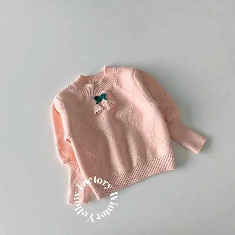 Yellow Factory - Korean Children Fashion - #discoveringself - Flower Knit Tee - 3