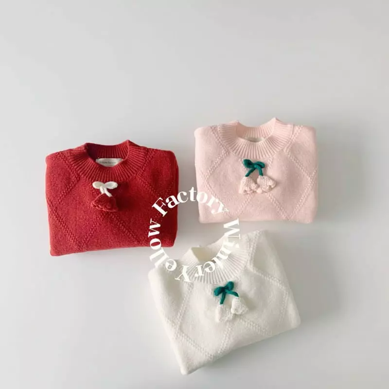 Yellow Factory - Korean Children Fashion - #littlefashionista - Flower Knit Tee - 9