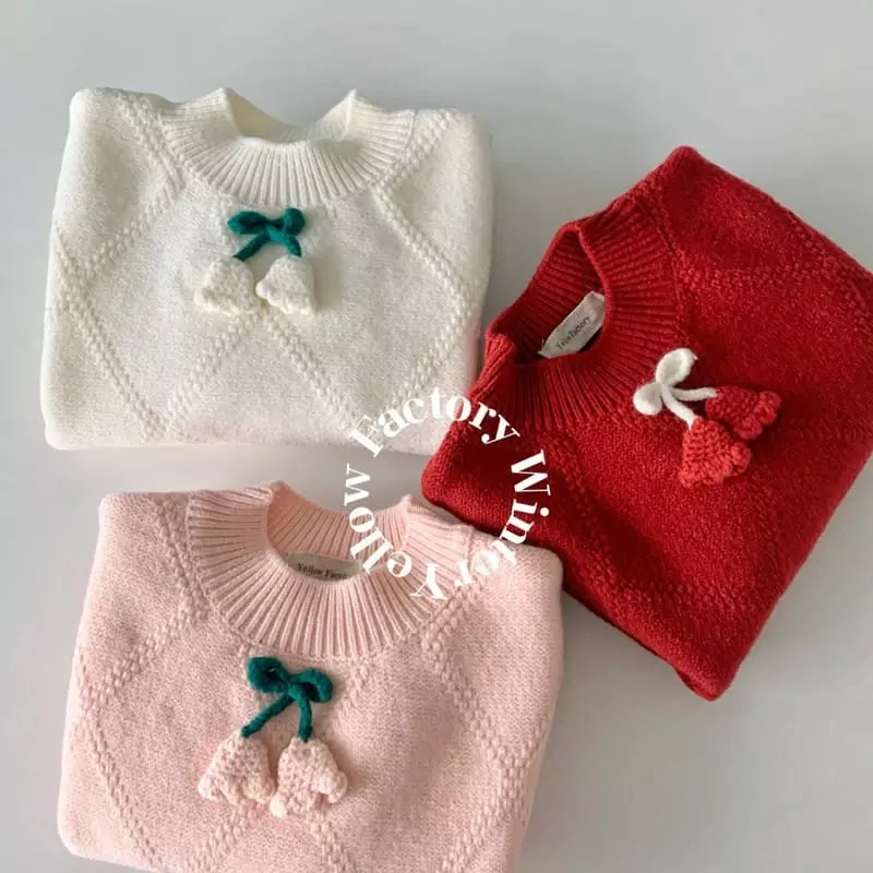 Yellow Factory - Korean Children Fashion - #magicofchildhood - Flower Knit Tee - 10
