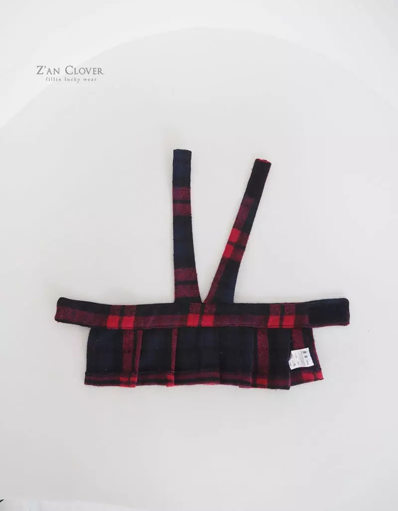 Zan Clover - Korean Baby Fashion - #babyfashion - Pet Check Pleats Skirt - 8