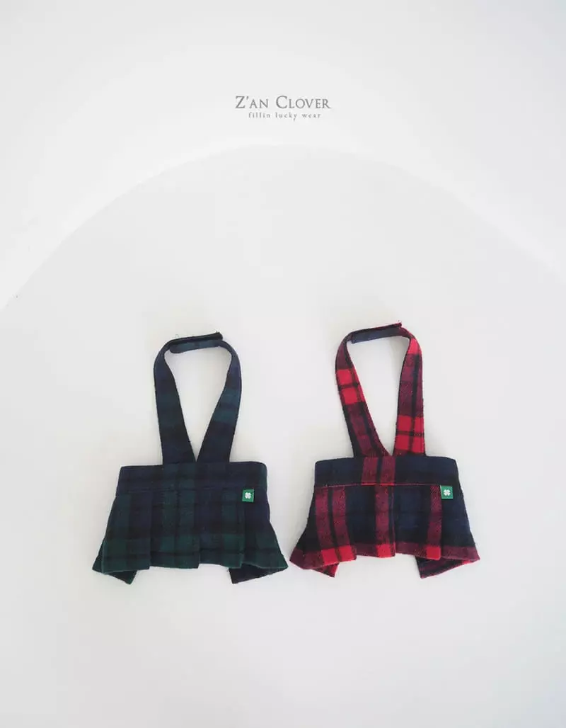 Zan Clover - Korean Baby Fashion - #onlinebabyboutique - Pet Check Pleats Skirt - 2