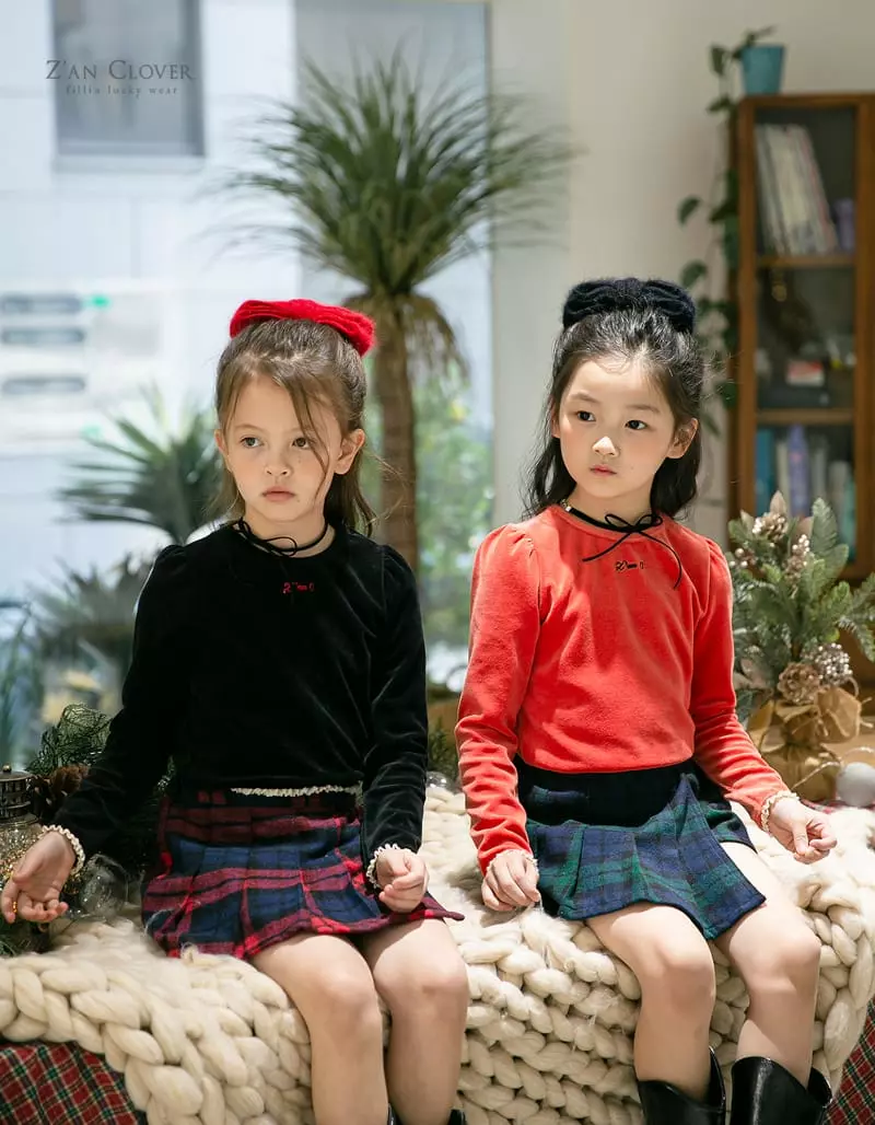Zan Clover - Korean Children Fashion - #kidzfashiontrend - Check Wrap Pants - 4