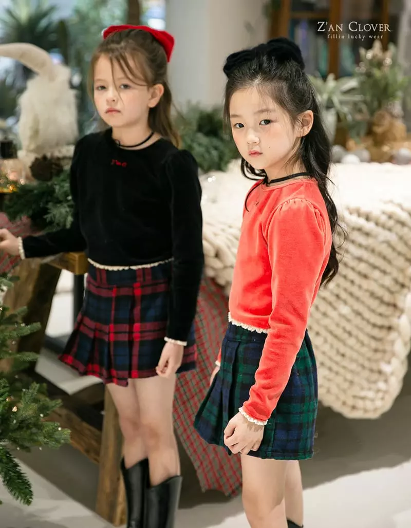 Zan Clover - Korean Children Fashion - #Kfashion4kids - Veloure Lace Tee - 2