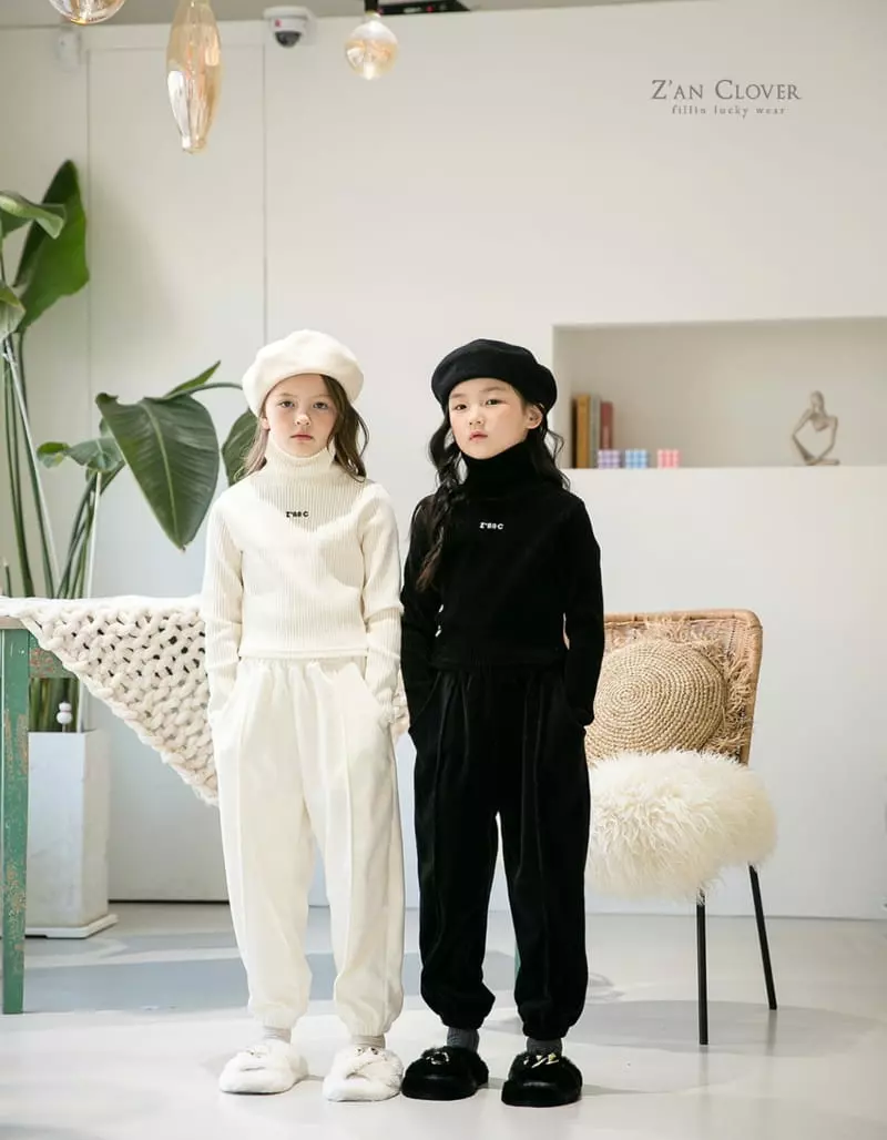 Zan Clover - Korean Children Fashion - #childofig - Veloure Pants - 8