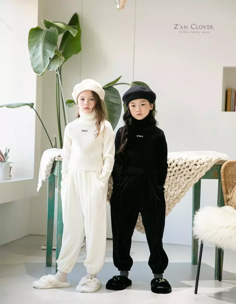 Zan Clover - Korean Children Fashion - #childofig - Veloure Pants - 9