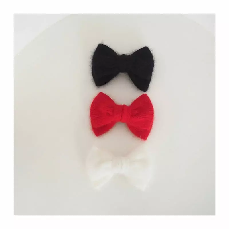 Zan Clover - Korean Children Fashion - #childrensboutique - Angora Ribbon Hairpin