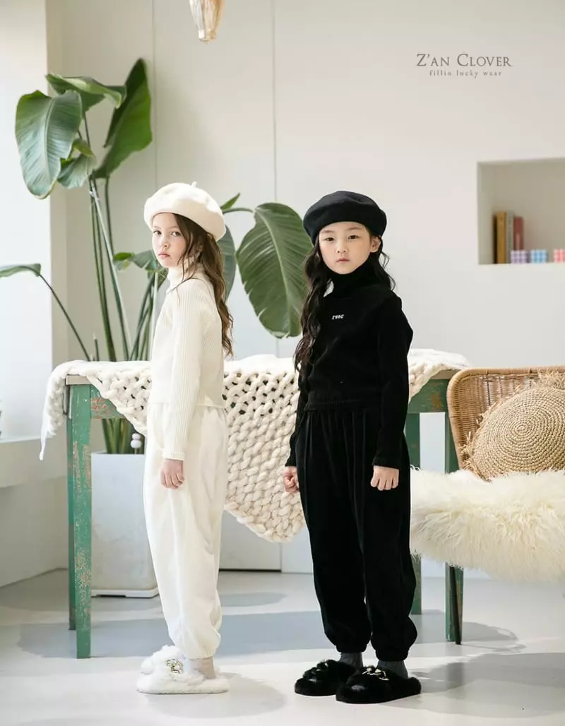 Zan Clover - Korean Children Fashion - #childrensboutique - Veloure Pants - 10