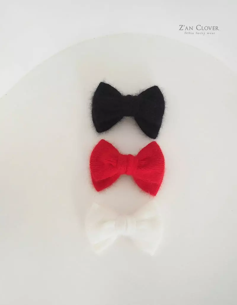 Zan Clover - Korean Children Fashion - #designkidswear - Angora Ribbon Hairpin - 2