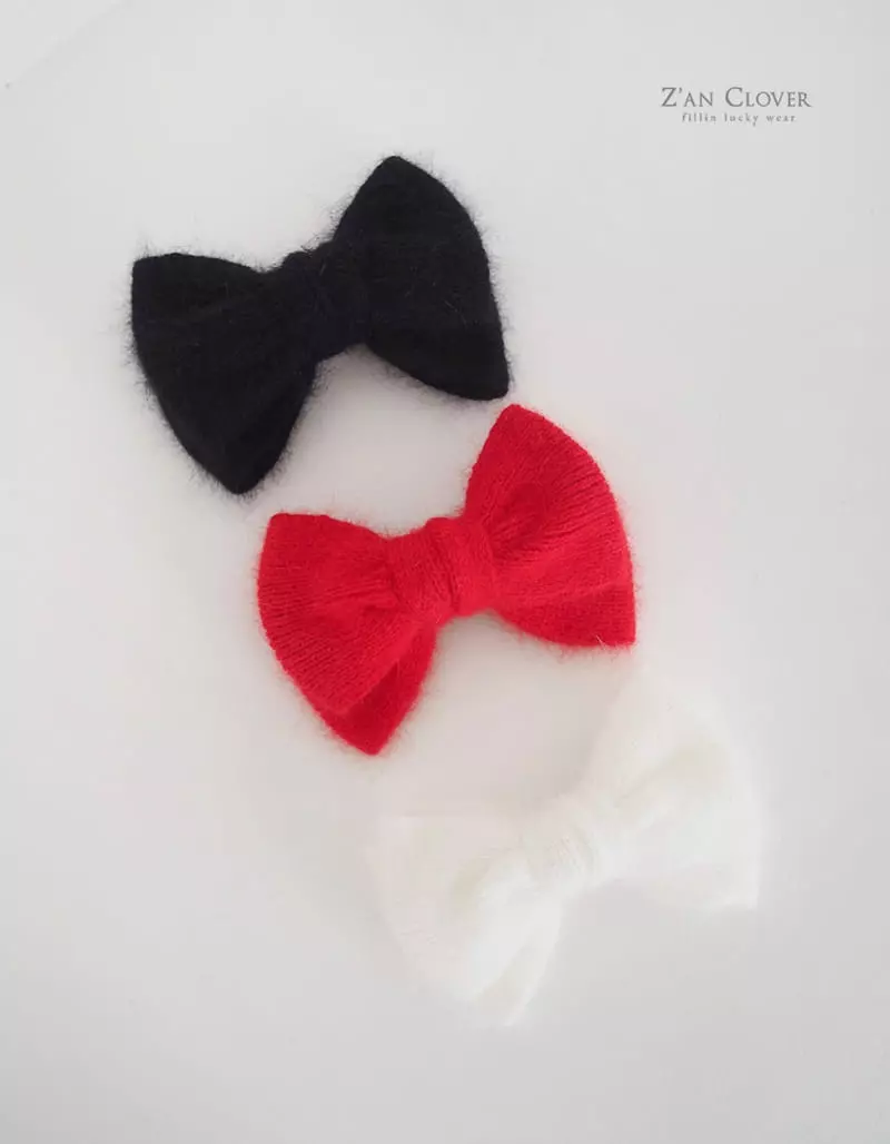 Zan Clover - Korean Children Fashion - #discoveringself - Angora Ribbon Hairpin - 3